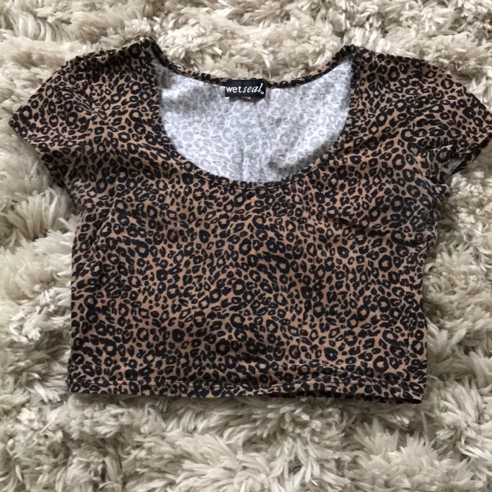 Wet Seal Cheetah Print Crop Top